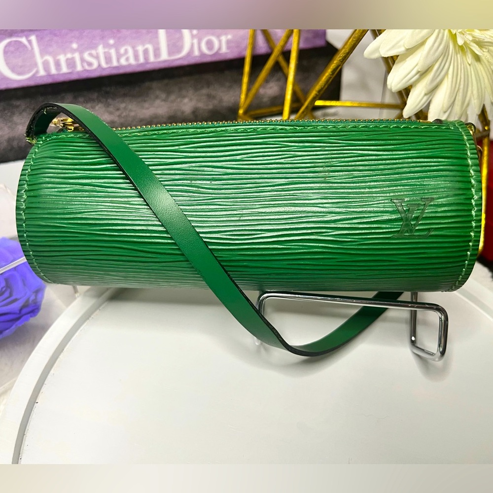 LOUIS VUITTON Green Epi Leather Mini Papillon, LIKE NEW